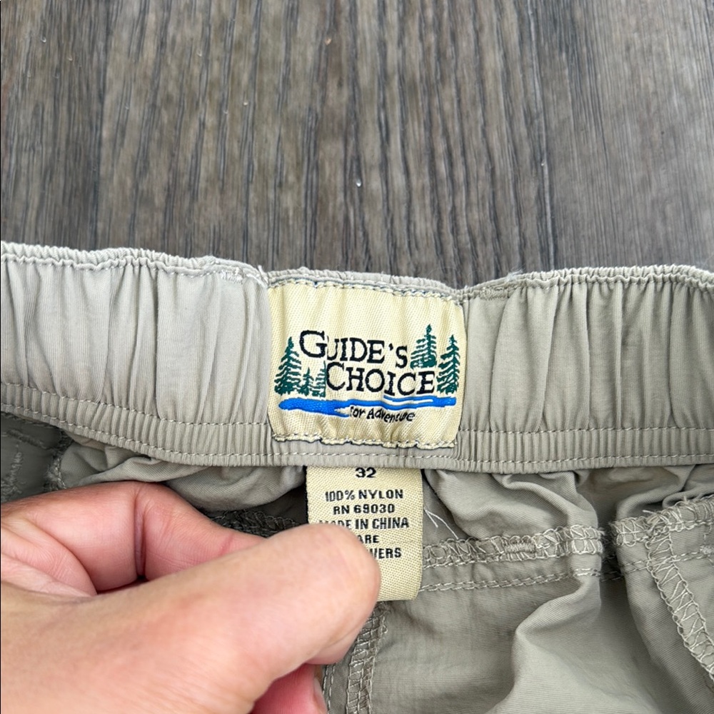 Tan Cargo Shorts with Adjustable Waistband - Picture 2 of 13